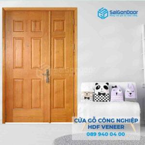 Cửa Gỗ HDF Veneer 9A soi me bong con